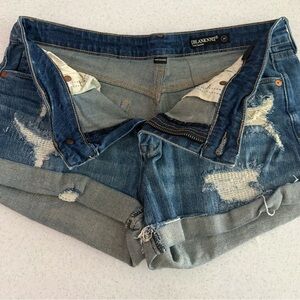 Blank NYC Distressed Blue Jean Shorts